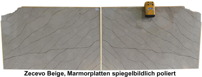 Natursteinplatten Zecevo Beige spiegelbildlich poliert