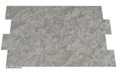 Natursteinfliesen aus Granit, Andromeda White, 61x30,5x1 cm, poliert