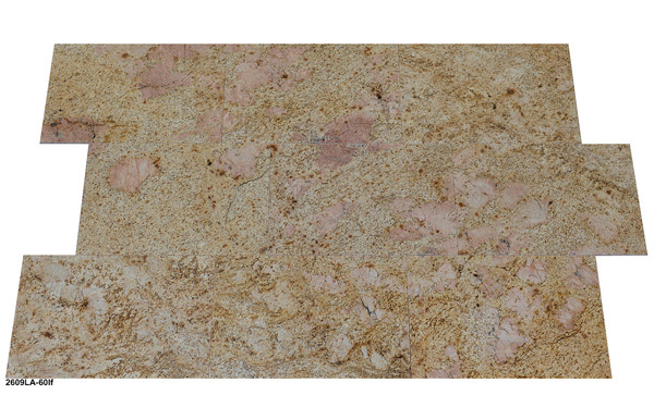 Fliesen aus Granit, Imperial Gold, 60x40x1 cm, poliert