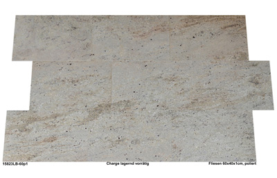 Fliesen aus Granit, 60x40x1 cm, Ivory Cream, poliert
