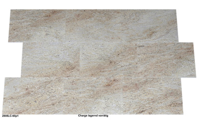 Natursteinfliesen aus Granit, Ivory Cream, 60x40x1 cm, poliert