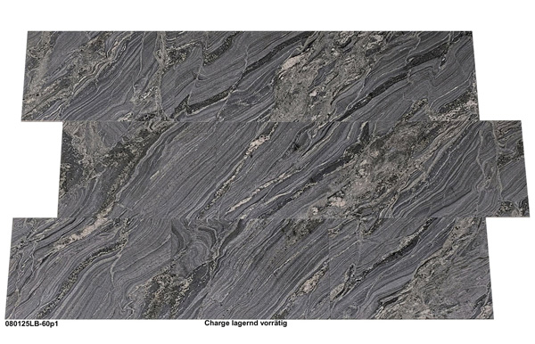Fliesen aus Granit, Silver Forest, 60x40x1 cm, poliert