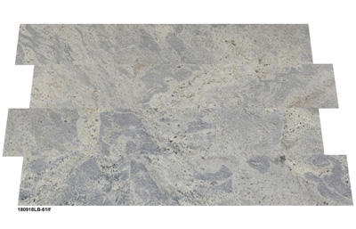 Fliesen aus Granit, Kashmir White, satiniert (leather finished), 61x30,5x1 cm