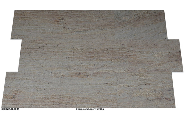 Natursteinfliesen aus Granit, Ivory Cream, 60x40x1 cm, leather finished