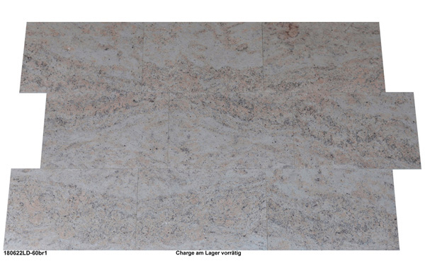 Natursteinfliesen aus Granit, Shivakashi, 60x40x1 cm, antik gebürstet, Kleinmenge zum Restpostenpreis