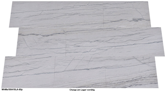 Natursteinfliesen aus Granit, White Macauba, 60x40x1,2 cm, poliert