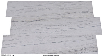Natursteinfliesen aus Granit, White Macauba, 60x40x1,2 cm, poliert