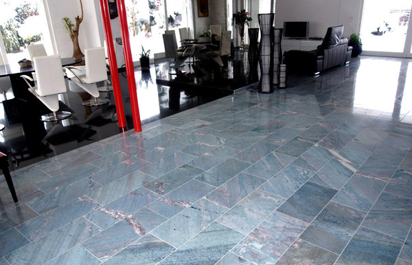 Fliesen aus Granit, blau, Caribbean Blue, poliert, 60x30