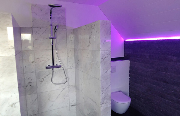 Badezimmer, Marmorfliesen, Calacatta Iceberg, 60x40x1 cm, poliert