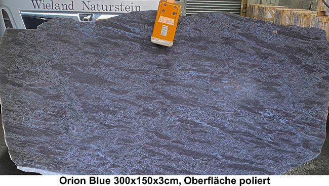 Granitplatten ( Unmaßplatten ) Vizag Blue 3cm, poliert