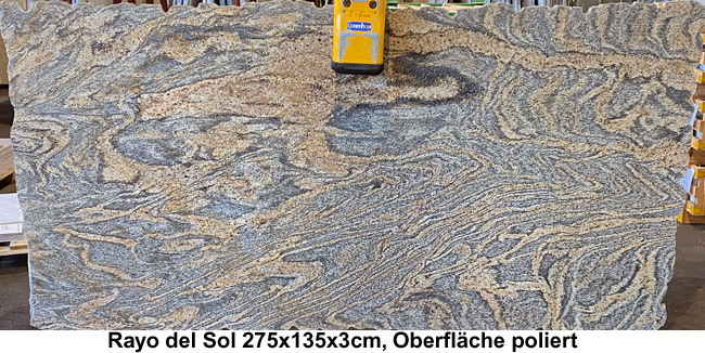 Granit Unmaßplatten gold-gelb aus Brasilien