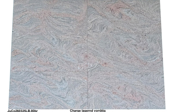 Granit Terrassenplatten, Juparana Colombo, antik gebürstet