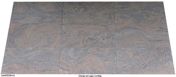 Naturstein Terrassenplatten Juparana India gebürstet