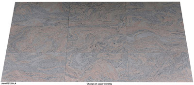 Naturstein Terrassenplatten Juparana India gebürstet