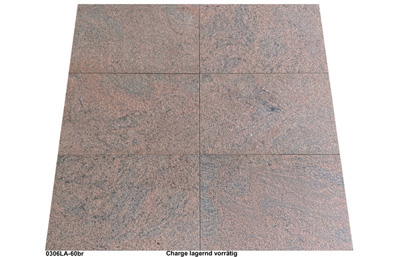 Terrassenplatten rot, Multicolor Red, gebürstet