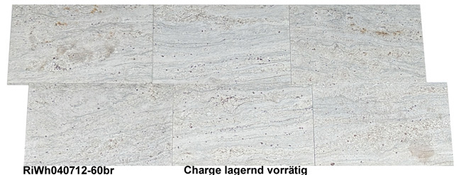 Granit Terrassenplatten, River White, 60x40x3 cm, antik gebürstet
