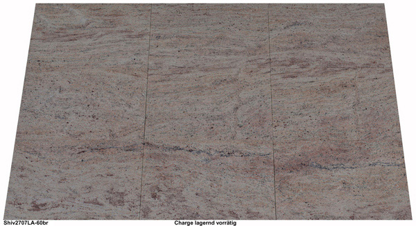 Naturstein Terrassenplatten, Granit, Shivakashi, 60x40x3 cm, antik gebürstet
